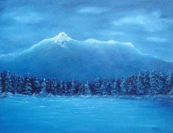 Moonlit Chocorua  in the Winter_10